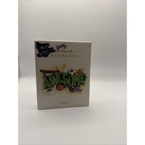 Hallmark "Awesome" Sports Themed Hanging Magnetic Keepsake Ornament (2006) NIB